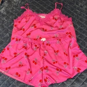 Colsie Pink Cherry Print Sleepwear XL